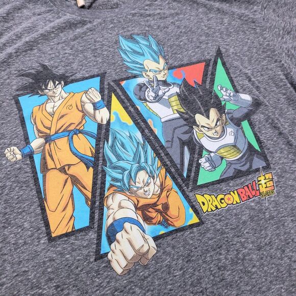 Dragon Ball Super Casual Graphic T Shirt Adult Mens Size Extra Large XL Gray - Picture 4 of 9